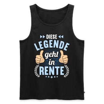 Rentnerin 2023 Rente 2023 Rentner 2023 - Männer Premium Bio Tank Top - Schwarz - Vorne - Michal (187cm)