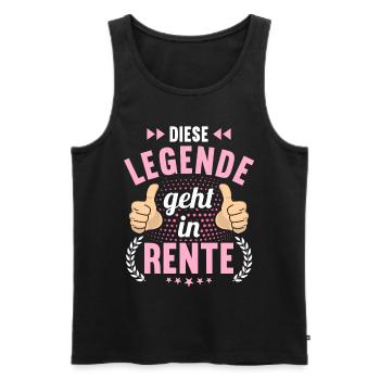 Rentnerin 2023 Rente 2023 Rentner 2023 - Männer Premium Bio Tank Top - Schwarz - Vorne - Michal (187cm)