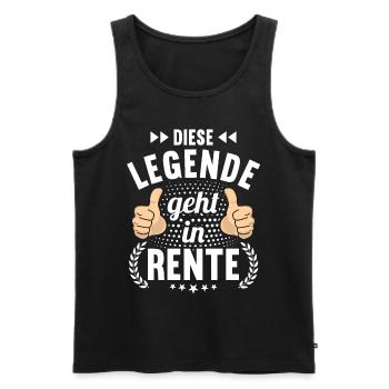 Rentnerin 2023 Rente 2023 Rentner 2023 - Männer Premium Bio Tank Top - Schwarz - Vorne - Michal (187cm)