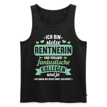 Rente 2023 Ruhestand Abschied Rentnerin 2023 - Männer Premium Bio Tank Top - Schwarz - Vorne - Michal (187cm)
