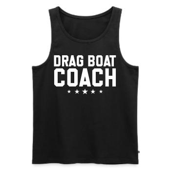 Drag Boat Coach Speed Boat - Débardeur bio Premium Homme - noir - Devant - AI Model Male 178 light (178cm)