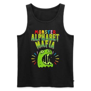Monster Alphabet Mafia, LGBTQ, LGBTQ Pride Movement - Men's Premium Organic Tank Top - black - Front - Michal (187cm)