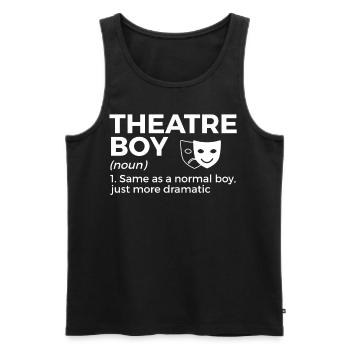 Acteurs de théâtre - Débardeur bio Premium Homme - noir - Devant - Michal (187cm)