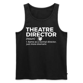 Acteurs de théâtre - Débardeur bio Premium Homme - noir - Devant - Michal (187cm)