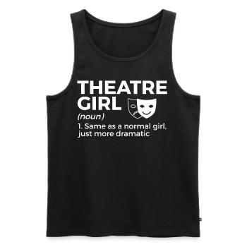 Acteurs de théâtre - Débardeur bio Premium Homme - noir - Devant - Michal (187cm)