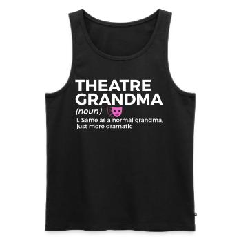 Acteurs de théâtre - Débardeur bio Premium Homme - noir - Devant - Michal (187cm)