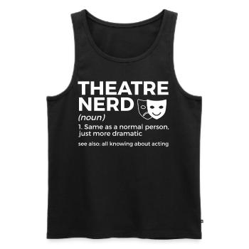 Acteurs de théâtre - Débardeur bio Premium Homme - noir - Devant - Michal (187cm)
