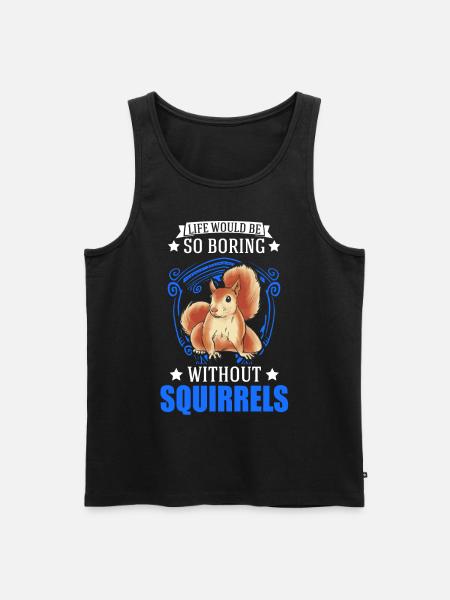 Eichhörnchen Geschenk Squirrel Grauhörnchen - Männer Premium Bio Tank Top - Schwarz