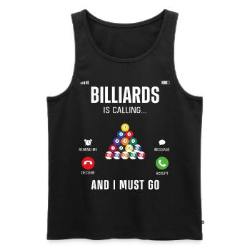 Billards Joueur de billard Balle - Débardeur bio Premium Homme - noir - Devant - Michal (187cm)