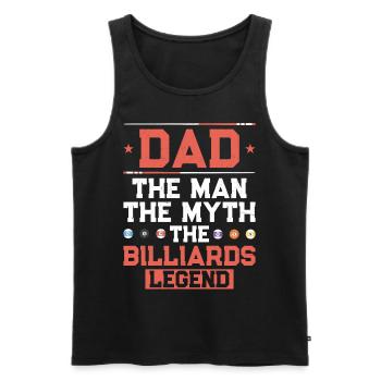 Billard Joueur de billard Balle Papa Papa - Débardeur bio Premium Homme - noir - Devant - Michal (187cm)