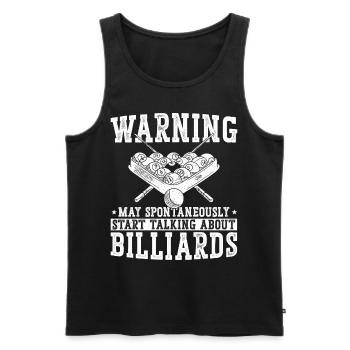 Billards Joueur de billard Balle Vintage - Débardeur bio Premium Homme - noir - Devant - Michal (187cm)
