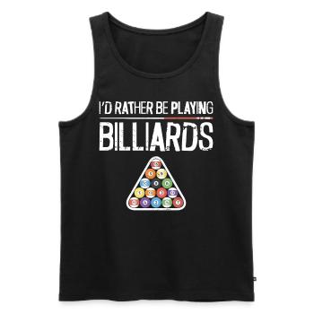 Billiards Pool Player Ball I'd - Men's Premium Organic Tank Top - black - Front - Michal (187cm)