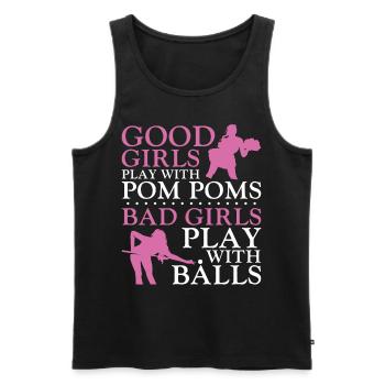 Billiards Pool Player Ball Girl - Men's Premium Organic Tank Top - black - Front - Michal (187cm)
