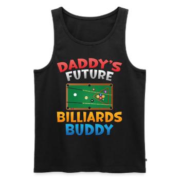 Billard Joueur de billard Balle Papa Fils - Débardeur bio Premium Homme - noir - Devant - Michal (187cm)