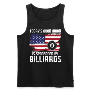 Billiards Pool Player Ball Vintage - Männer Premium Bio Tank Top - Schwarz - Vorne - Michal (187cm)