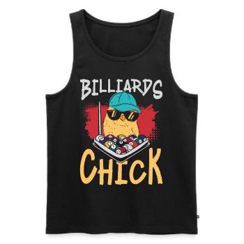 Billiards Pool Player Ball Girl - Men's Premium Organic Tank Top - black - Front - Michal (187cm)