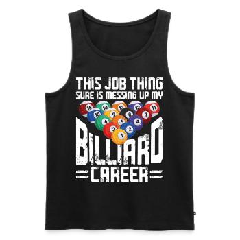 Billiards Pool Player Ball Vintage - Men's Premium Organic Tank Top - black - Front - Michal (187cm)