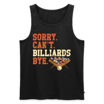 Billiards Pool Player Ball Vintage - Men's Premium Organic Tank Top - black - Front - Michal (187cm)