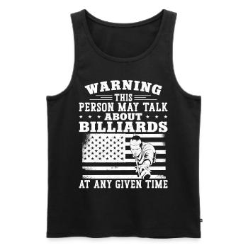 Billiards Pool Player Ball Vintage - Men's Premium Organic Tank Top - black - Front - Michal (187cm)