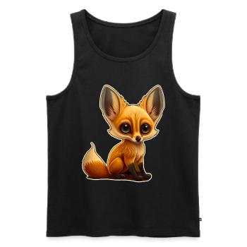 Mignon Fox Baby Cuddle Shirt Chemise Câlin - Débardeur bio Premium Homme - noir - Devant - AI Model Male 178 light (178cm)