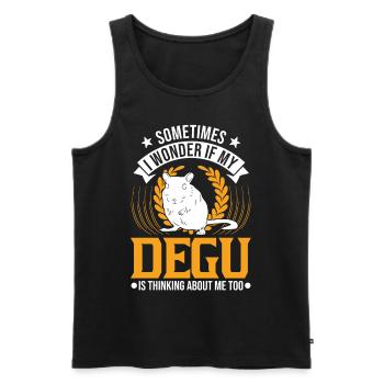 Degu owner shrub rat forest degu - Men's Premium Organic Tank Top - black - Front - Michal (187cm)