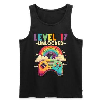 Level 17 Years Gaming 17 17 Birthday - Men's Premium Organic Tank Top - black - Front - Michal (187cm)