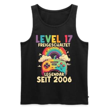 2006 Level 17 Jahre Gaming 17er 17 Geburtstag - Männer Premium Bio Tank Top - Schwarz - Vorne - Michal (187cm)