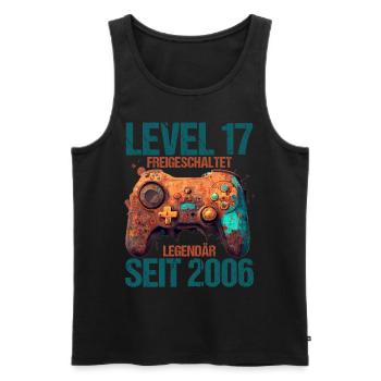 2006 Level 17 Jahre Gaming 17er 17 Geburtstag - Männer Premium Bio Tank Top - Schwarz - Vorne - Michal (187cm)