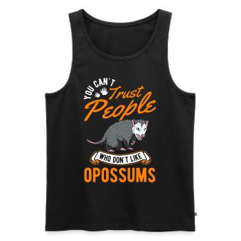 Opossum Cadeau Marsupial Opossum - Débardeur bio Premium Homme - noir - Devant - Michal (187cm)