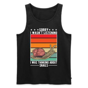 Snail Gift Vineyard Snail - Men's Premium Organic Tank Top - black - Front - Michal (187cm)