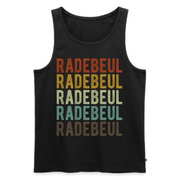 Radebeul Stadt Retro Vintage - Männer Premium Bio Tank Top - Schwarz - Vorne - AI Model Male 178 light (178cm)