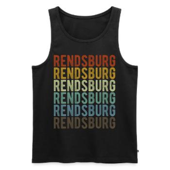 Ville de Rendsburg Rétro Vintage - Débardeur bio Premium Homme - noir - Devant - AI Model Male 178 light (178cm)