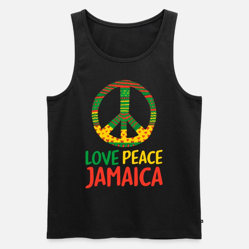 Jamaika Liebe Jamaica - Männer Premium Bio Tank Top - Schwarz