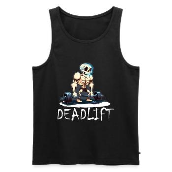 Soulevé de terre Skeleton Bodybuilding Sport Soulevé de terre - Débardeur bio Premium Homme - noir - Devant - Michal (187cm)