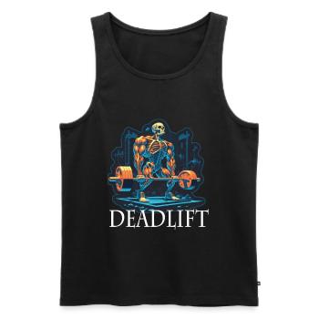 Soulevé de terre Skeleton Bodybuilding Sport Soulevé de terre - Débardeur bio Premium Homme - noir - Devant - Michal (187cm)