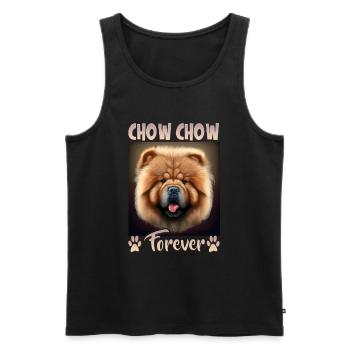 Chien disant Chow Chow pour les amoureux des chiens - Débardeur bio Premium Homme - noir - Devant - Michal (187cm)