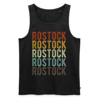 Rostock City Rétro Vintage - Débardeur bio Premium Homme - noir - Devant - Michal (187cm)
