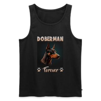 Hunde Spruch Doberman Design für Hundeliebhaber - Männer Premium Bio Tank Top - Schwarz - Vorne - Michal (187cm)