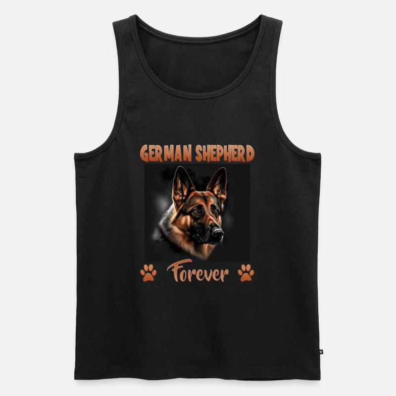 Hunde Deutscher Schäfer Hundeliebhaber - Männer Premium Bio Tank Top - Schwarz