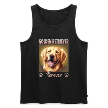 Hunde Spruch Golden Retriever Design - Männer Premium Bio Tank Top - Schwarz - Vorne - Michal (187cm)
