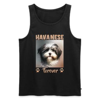 Hunde Spruch Havaneser Design für Hundeliebhaber - Männer Premium Bio Tank Top - Schwarz - Vorne - Michal (187cm)