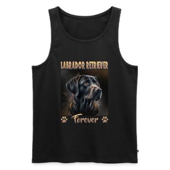 Hunde Spruch Labrador Retriever Design für - Männer Premium Bio Tank Top - Schwarz - Vorne - AI Model Male 178 light (178cm)