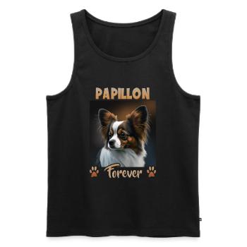 Dog Saying Papillon Design for Dog Lovers - Men's Premium Organic Tank Top - black - Front - Michal (187cm)