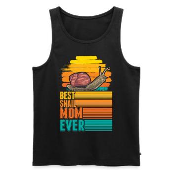 Best Snail Mom Ever Schnecken Mama - Männer Premium Bio Tank Top - Schwarz - Vorne - Michal (187cm)