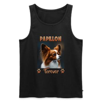 Dog Saying Papillon Design for Dog Lovers - Men's Premium Organic Tank Top - black - Front - Michal (187cm)