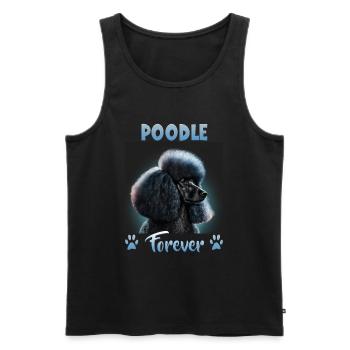 Dog Saying Caniche Design pour les amoureux des chiens - Débardeur bio Premium Homme - noir - Devant - Michal (187cm)