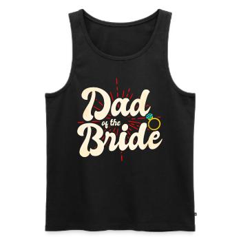 Vater der Braut Trauzeuge Hochzeit - Männer Premium Bio Tank Top - Schwarz - Vorne - Michal (187cm)