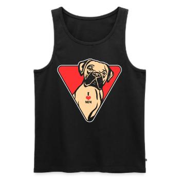 Boxer Dog Love Dog - Men's Premium Organic Tank Top - black - Front - Michal (187cm)