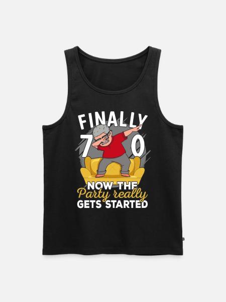 70 års fødselsdag mand 70 år 70 år 70 år bedstefar - Herre Premium økologisk tanktop - sort
