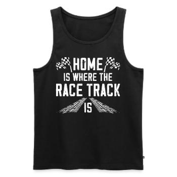 Drag Racing Race Car Vintage Home - Männer Premium Bio Tank Top - Schwarz - Vorne - Michal (187cm)